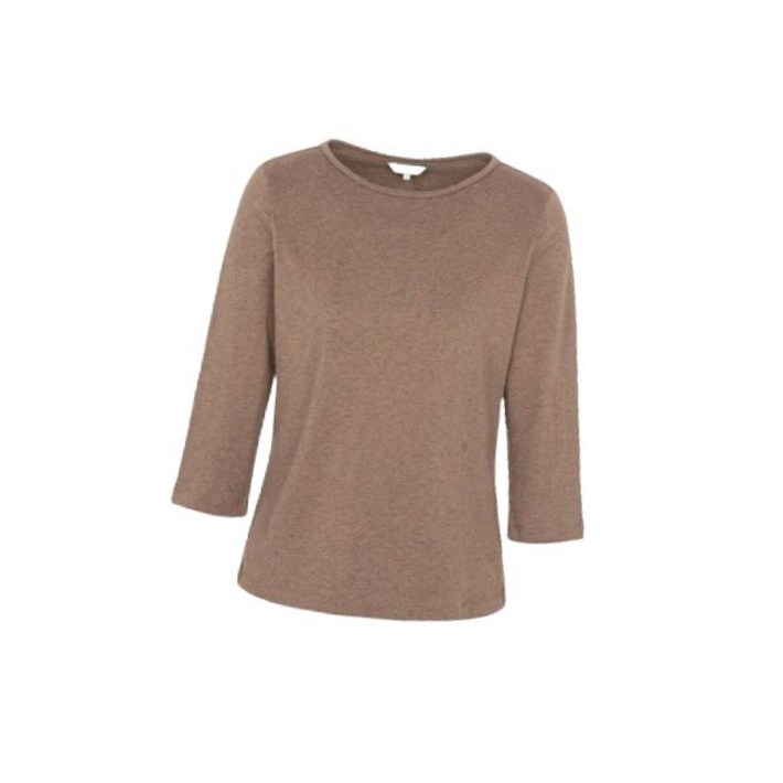 빈폴레이디스 7부 보트넥 슬림핏 티셔츠 브라운 BF5741C01D 258097