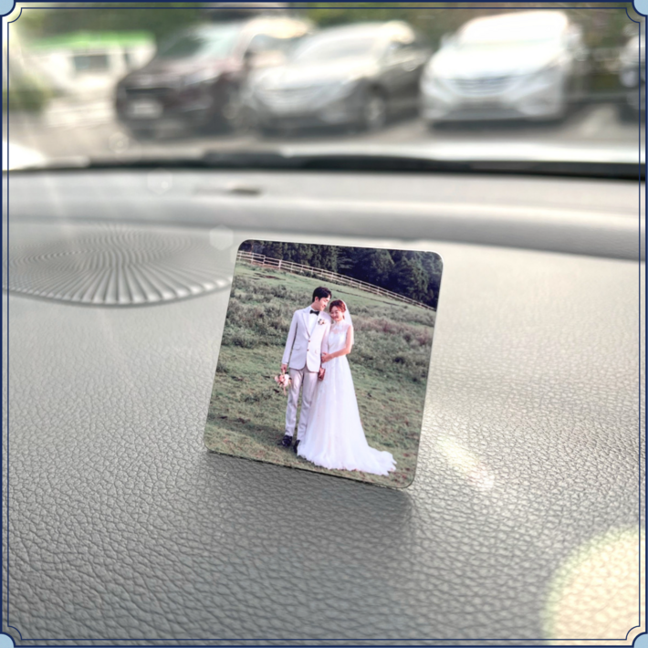 21 메탈 차량용 액자 자동차 사진 걸이 미니 포토 1개수량