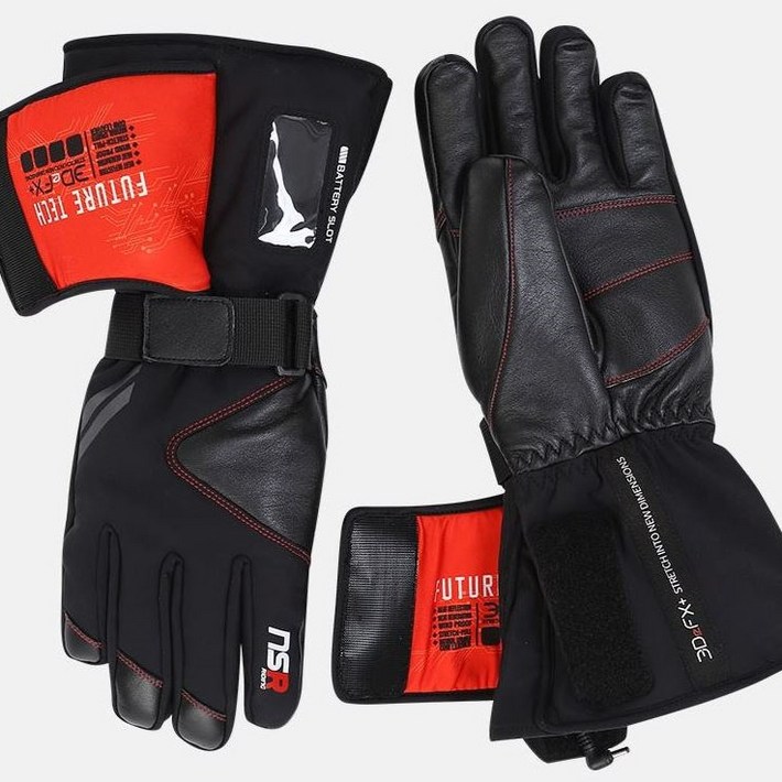 NSR 발열장갑 퓨처테크 플렉스 에보 글러브 겨울 열선 배터리 장갑, 풀세트 배터리 포함, 1개