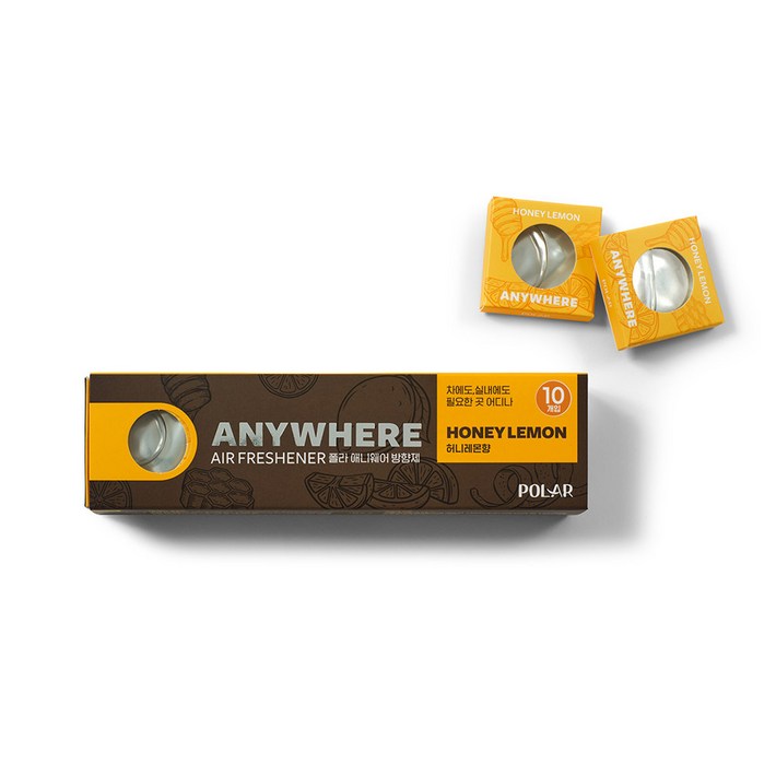 불스원 애니웨어 차량용 실내 방향제 10개입, 허니레몬, 10개, 허니레몬