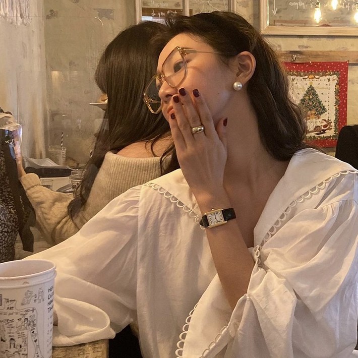 박시 블라우스  실크