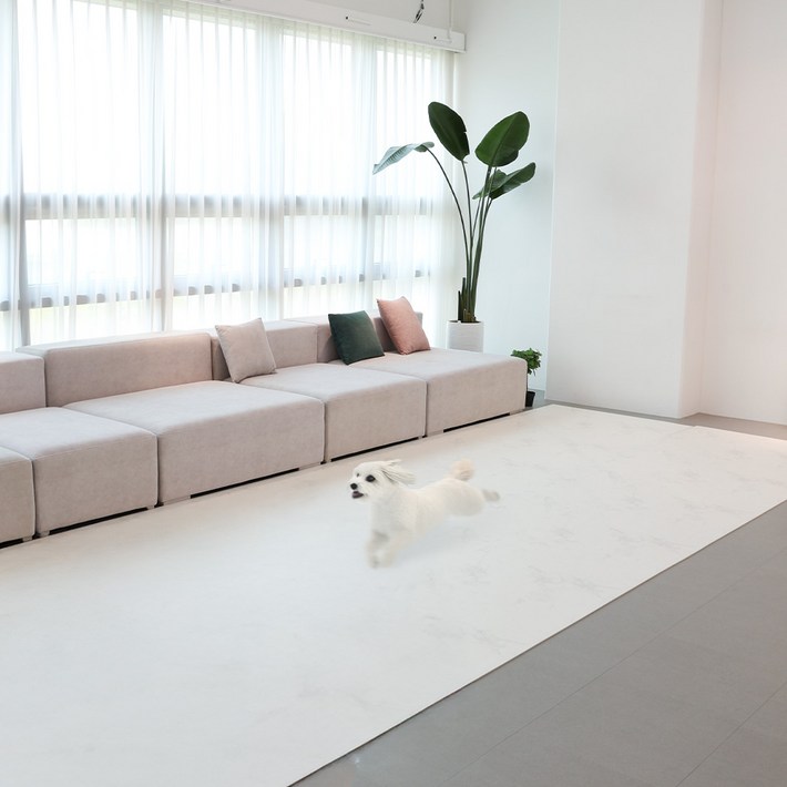 이리로 리핏매트 강아지 미끄럼방지 롤 덧매트, 1개, 화이트쉘