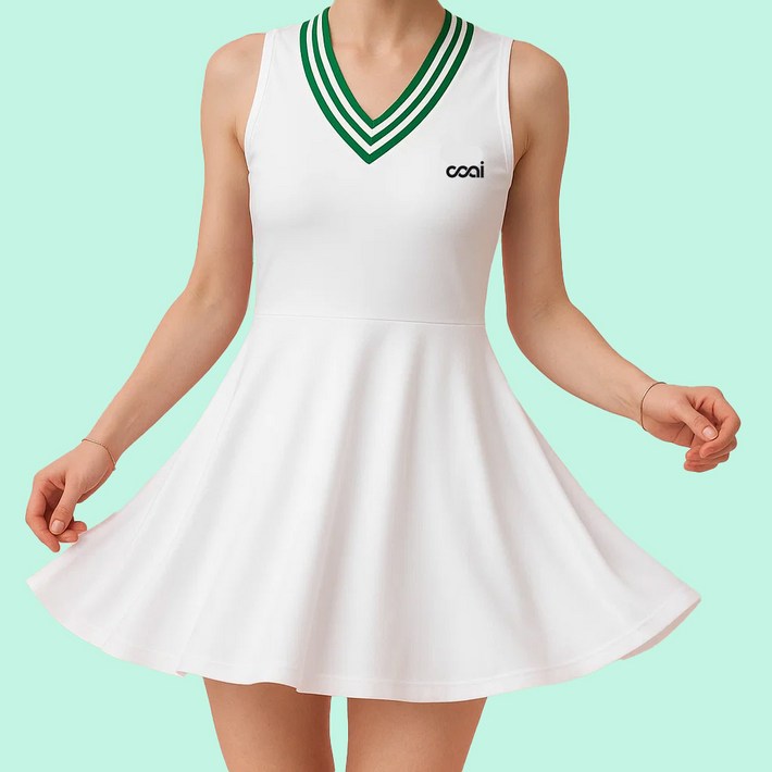 코아이 땀흡수가 빠른 슬리브리스 골프 테니스 원피스 드레스 레귤러