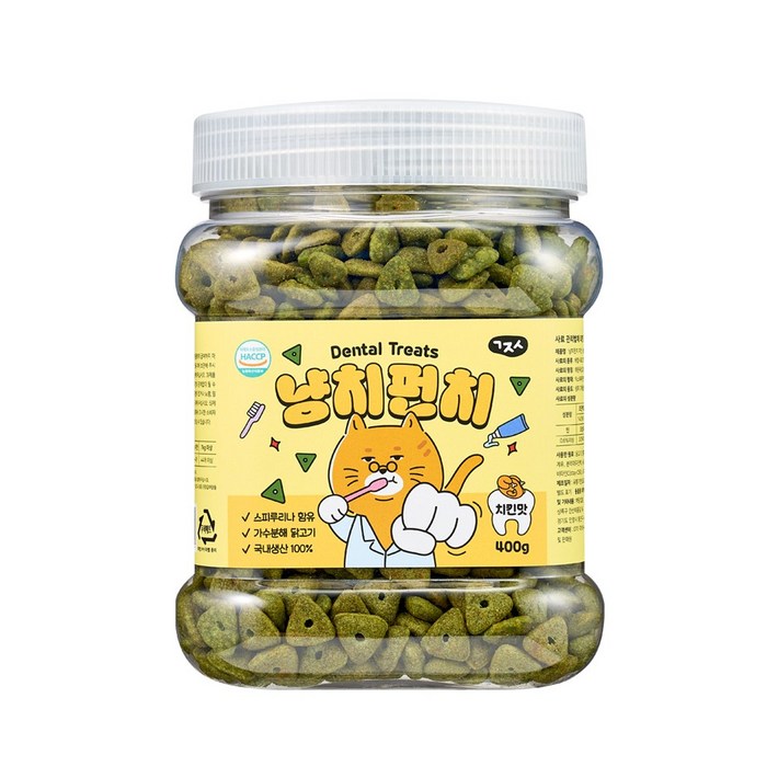 고지식 냥치펀치 고양이 구강관리 이빨과자 대용량 덴탈트릿 간식