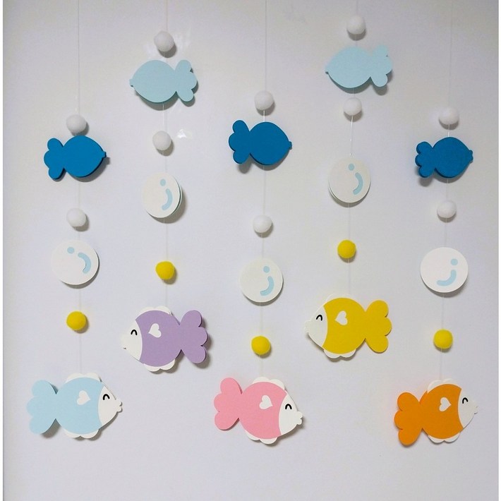 완제품  여름모빌 물고기모빌  5줄 어린이집 유치원