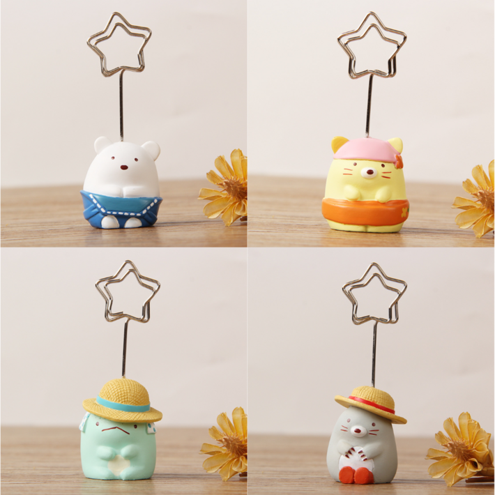 사무실 책상 메모 꽂이 메시지 홀더 귀여운 동물 세트, 1세트, 1개