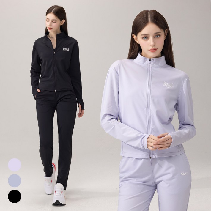 에버라스트 여성 러닝복 상하세트 러닝자켓  슬림핏 팬츠