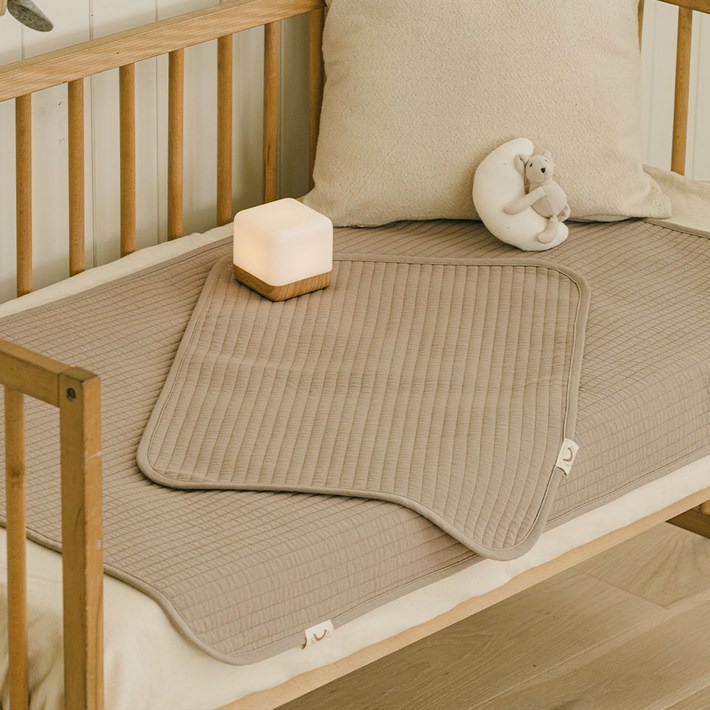 말랑하니 아기 순면 방수매트, 코코아밀크, 1개