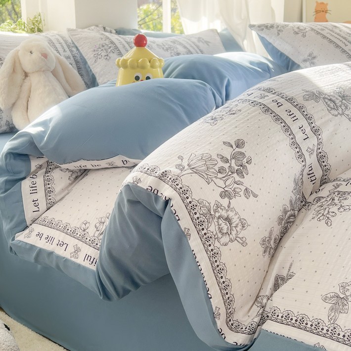 몽네스트 사계절 침구 커버 세트,이불커버베개커버침대시트 4종 세트