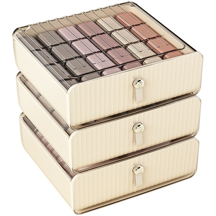 SENPUNG 프리미엄 적층식 속옷 양말 정리함 3단 세트 16칸 24칸, 3단세트x1개