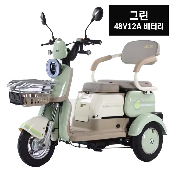 카벨로 안전한 삼륜오토바이 세발 노인전동차 전기 스쿠터 전동, 1개, 1. 48V 12A