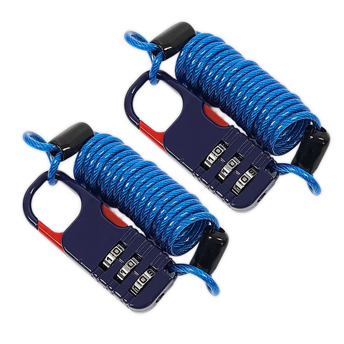 코지노마드 캐리어 와이어 자물쇠 2개 자전거 여행용 도난방지 WL01