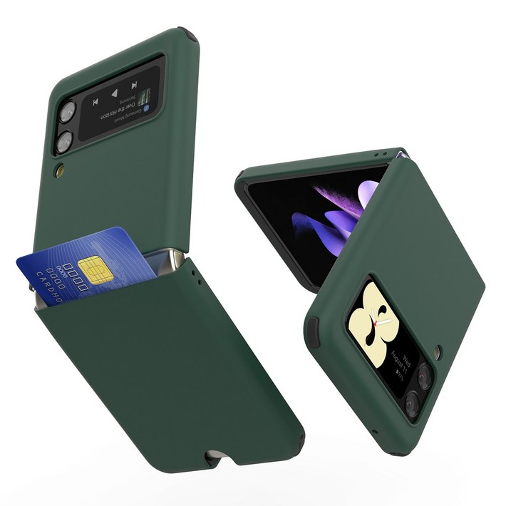 갤럭시 제트플립3 ZPOP 카드수납 하드 케이스 Z Flip3 충격방지 범퍼