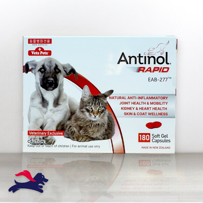 )당일발송( (최신) 베츠페츠 안티놀 래피드 180정 강아지 고양이 천연 관절영양제