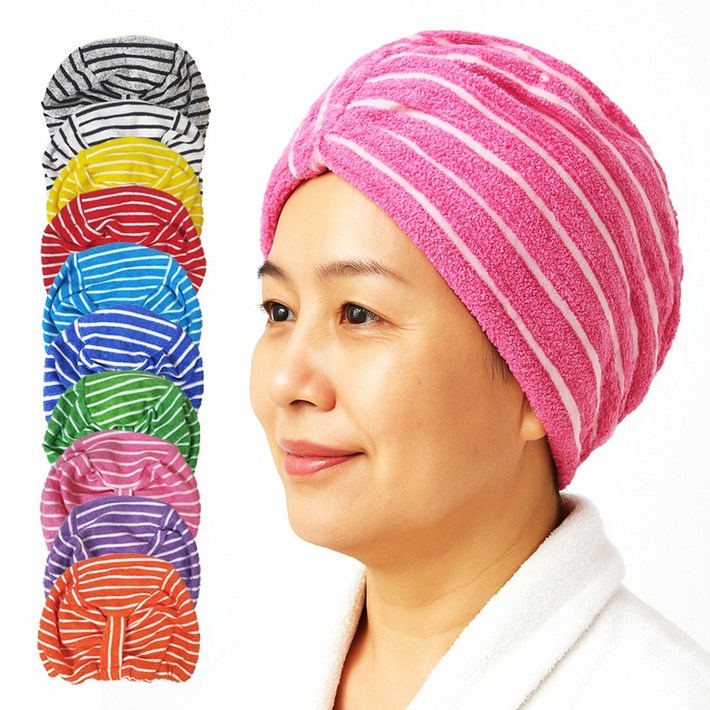 샤워캡 면모자,사우나캡, 핑크, 1개