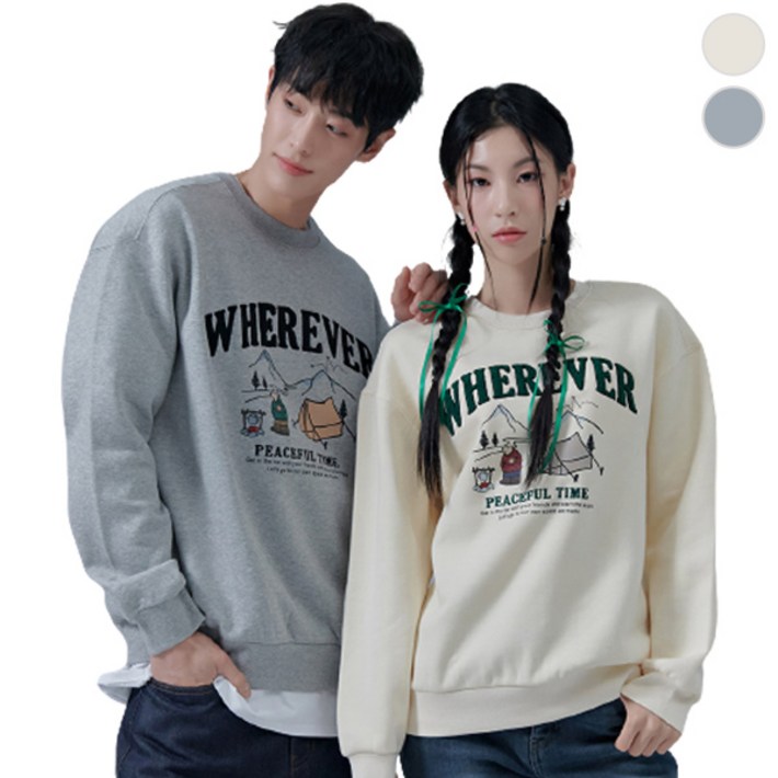 체이스컬트 본사직영공용 부클 FRONT 캐릭터 기모 맨투맨 TSHIRT2Color