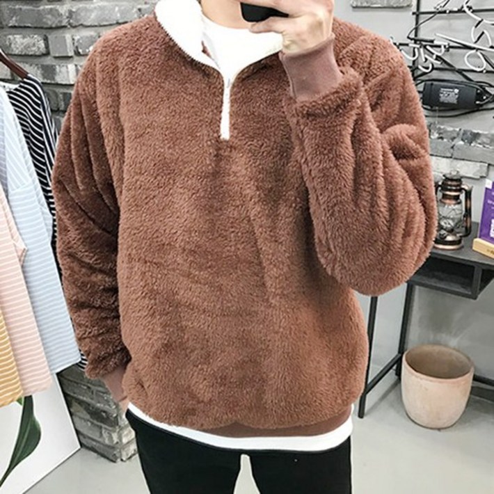 용된다 남자 양털 반집업 헨리넥 맨투맨 용된다 남자 양털 반집업 헨리넥 맨투맨
