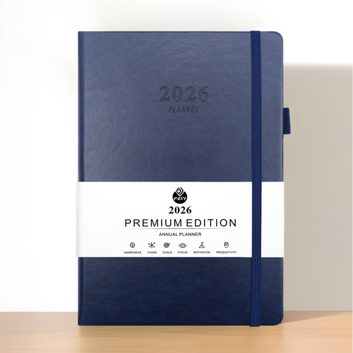 울이즈쿨 2026 하드커버 A5 날짜형 다이어리 플래너, 1개, 미디나잇 블루