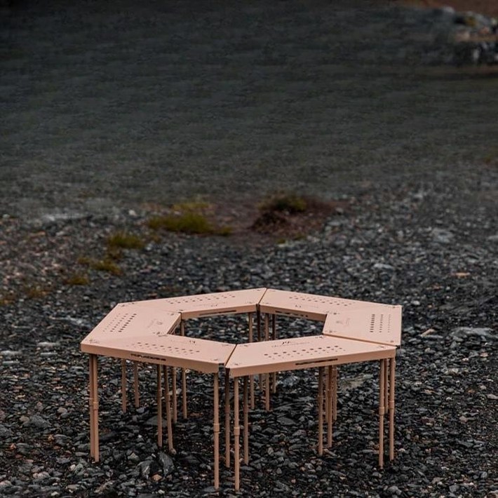 캠핑 테이블난로테이블 육각화로대테이블 경량 가성비 조립식