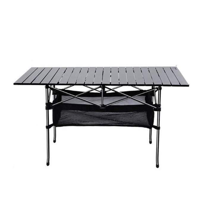 UPPERCUT 초경량 접이식 캠핑 롤테이블 블랙 알루미늄 디럭스 수납 차박 테이블