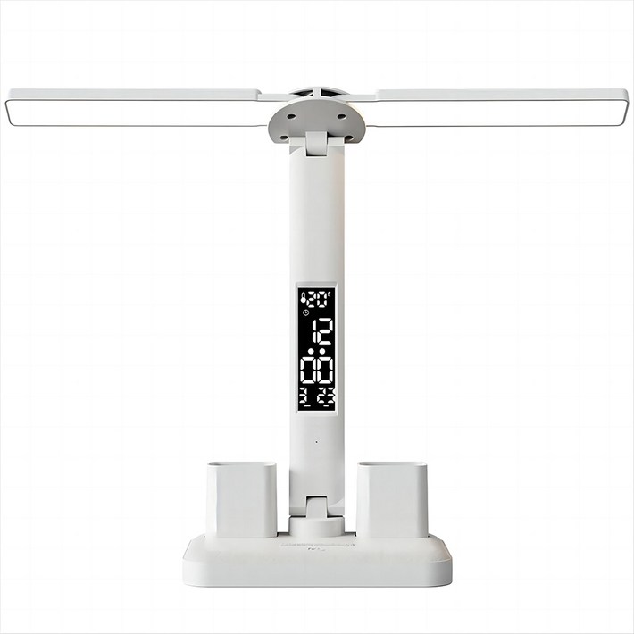 스네몬 듀얼캡 LED 블루라이트 차단 무선 학습용 책상 스탠드, 화이트 스네몬 듀얼캡 LED 블루라이트 차단 무선 학습용 책상 스탠드, 화이트