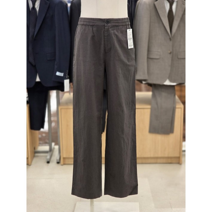 킨록바이킨록앤더슨 린넨 혼방 풀밴딩 세미와이드 핏 캐주얼 바지 팬츠 NFHP35