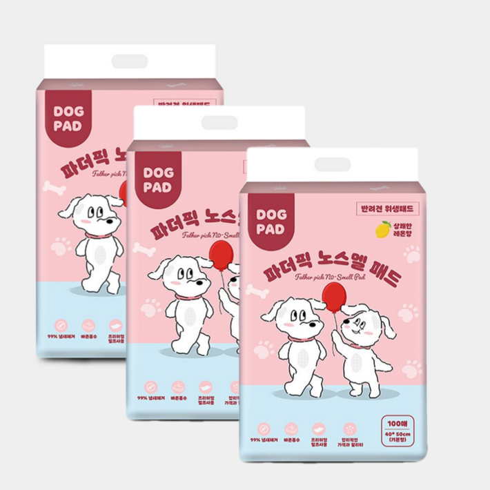 파더픽 노스멜 강아지배변패드 표준형, 26g, 3개, 100개입
