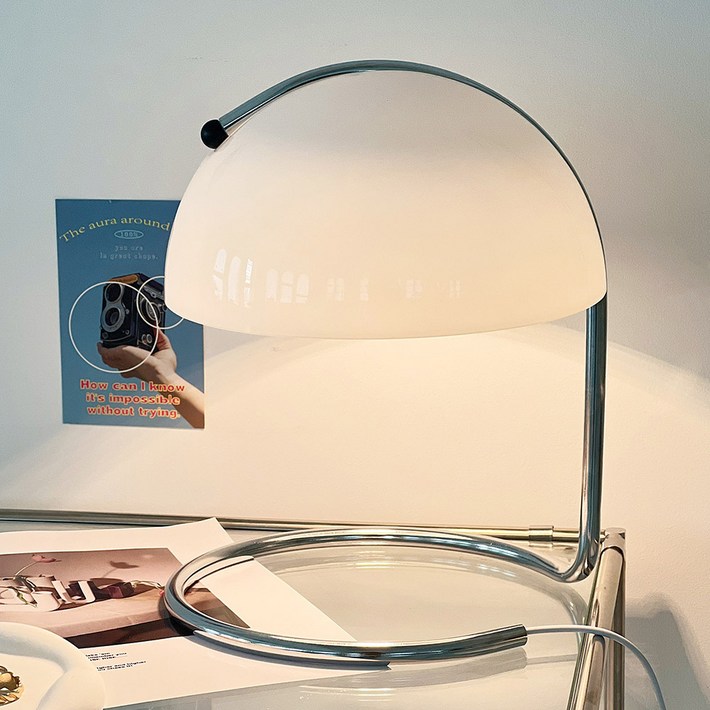 라운드돔 글라스 단스탠드 감성 오브제 미드센츄리 탁상조명 USB 테이블램프 USB어댑터증정