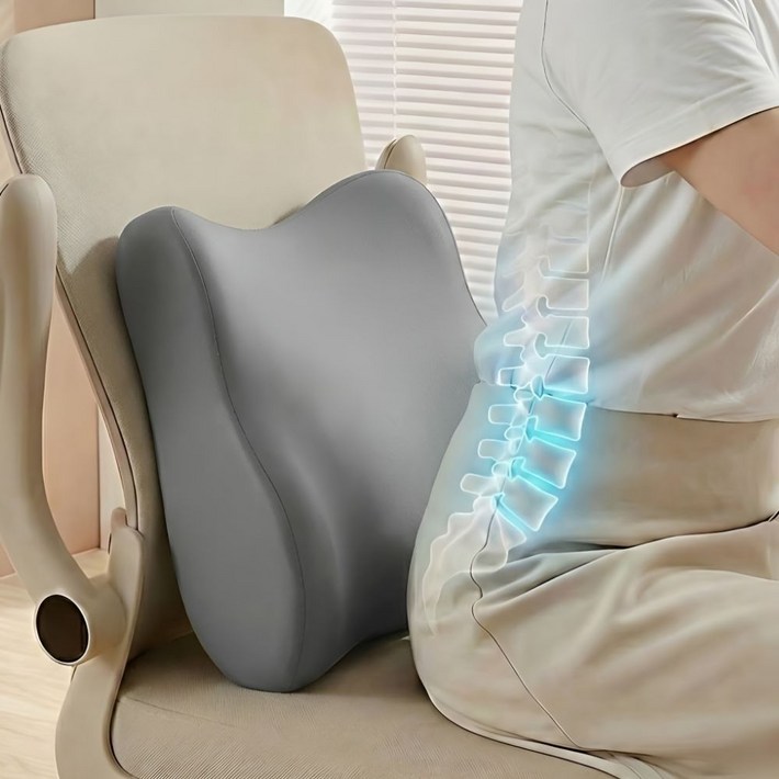 리니드 의자 허리쿠션 메모리폼 등받이 쿠션