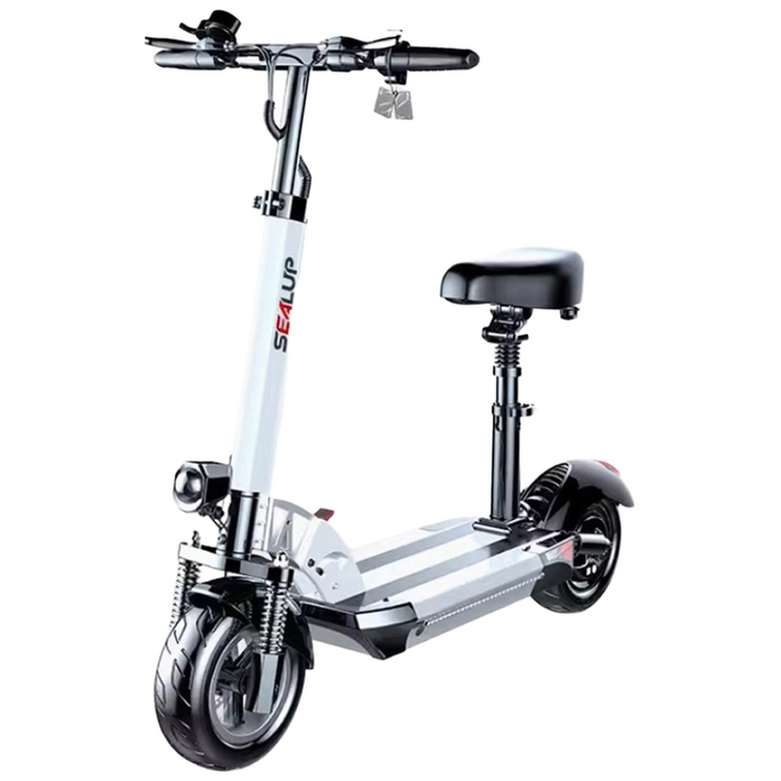 EMotion 접이식 전동킥보드 앉아서 전기킥보드 성인킥보드 퀵보드 대리운전 성인용, 1개, 화이트, 1.36V 10AH 3040km