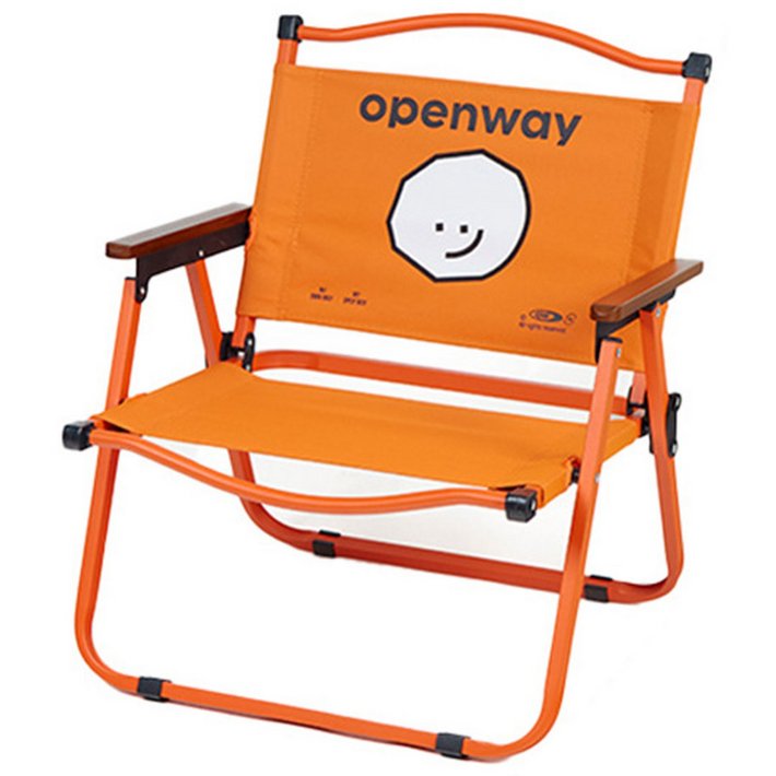 미니 캠핑 체어 소형 릴렉스 접이식 로우 캠핑 의자, 1개, 오렌지
