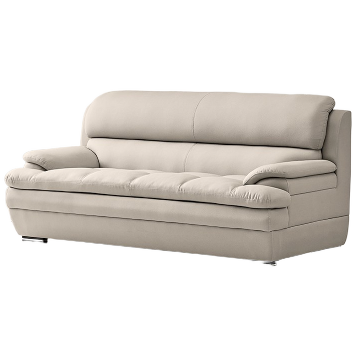 보루네오 피렌체Po 쇼파 가죽 소파 3인용, 아이보리