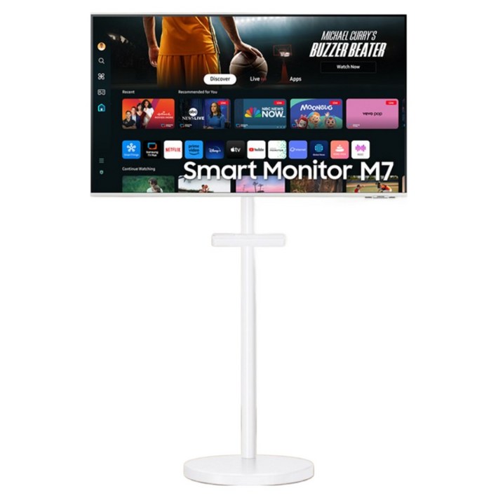 삼성전자 스마트모니터 M7 43인치 M70D 화이트 무빙스탠드 패키지 4K UHD, 109.22cm, S43DM701