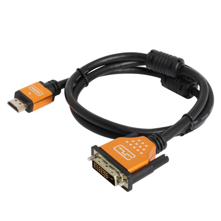 엠비에프 DVI to HDMI 골드 메탈 케이블 MBFDMHMG030, 1개, 3m