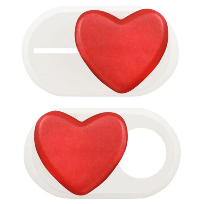 틴코 웹캠 하트 가리개 2p, 화이트, TC8103