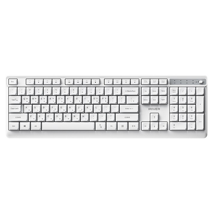 아이리버 오피스 기어 생활방수 키스킨 저소음 무선 키보드, 화이트, WK101, 제조사축