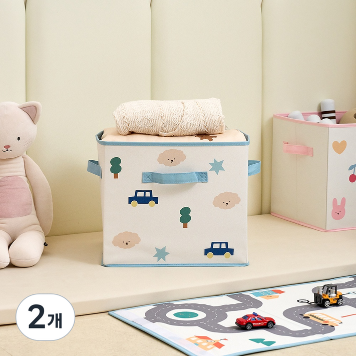 모던하우스 먼지없이 쏙 양면사용 큐브 퍼피 수납함