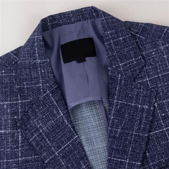중년 남자 봄여름 고급 윈도우페인 체크 콤비 신사 자켓