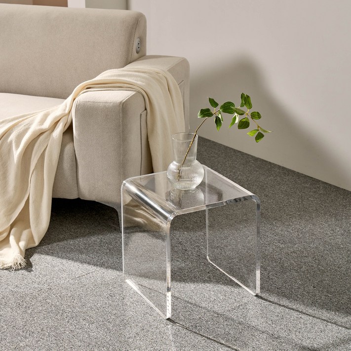 아크홀릭 감성 인테리어 투명 아크릴 사이드 마르코 테이블 맞춤제작  소파 협탁 거실 테이블