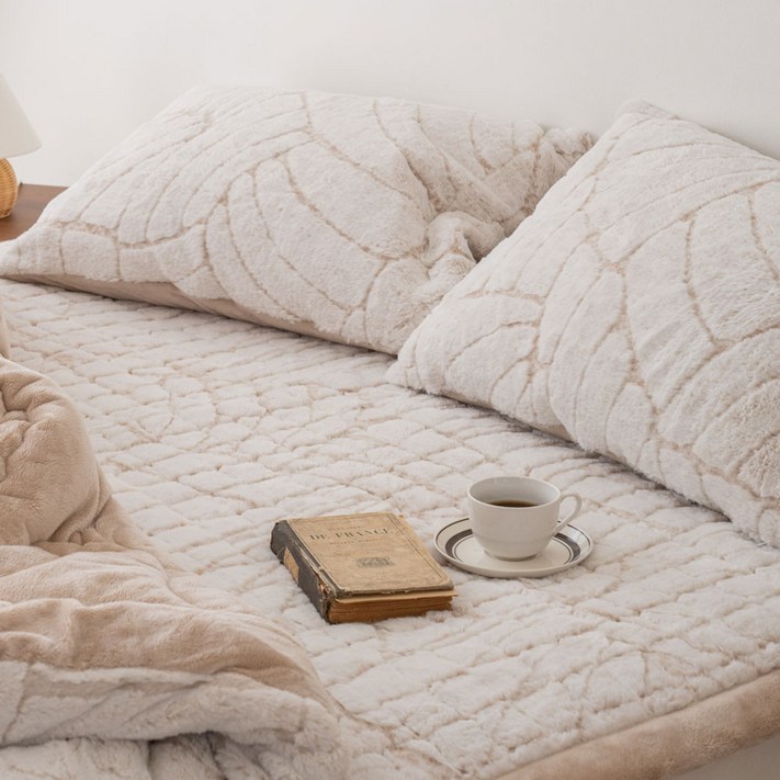 도르리 슈가 15mm 장모 극세사 겨울 차렵이불 침구세트