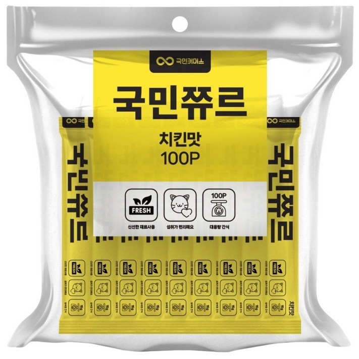 국민쮸르 치킨맛 쮸르 15g x 100개 고양이간식 츄르 추르 국민쮸르 치킨맛 쮸르 15g x 100개 고양이간식 츄르 추르