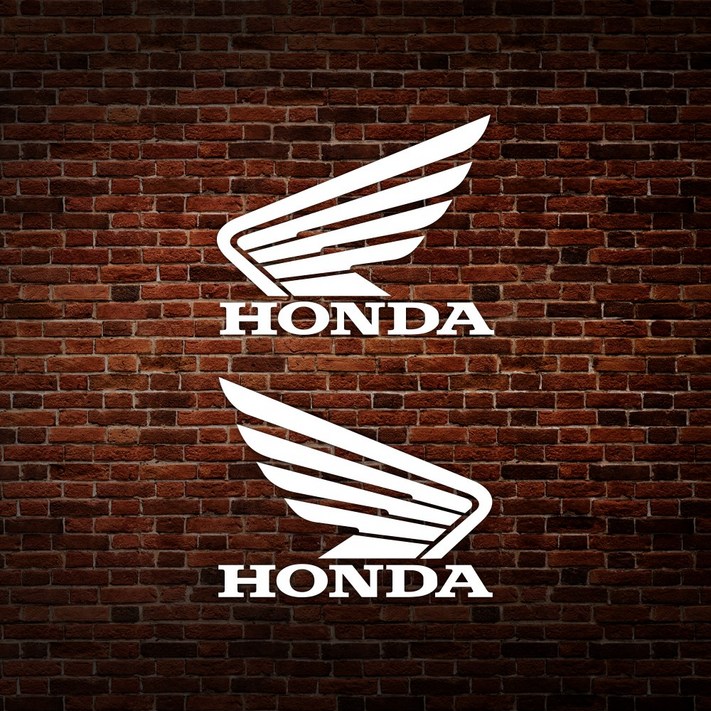 혼다 HONDA 날개 스티커 6cm 블랙무광