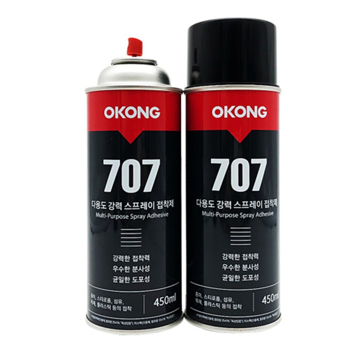 오공 스프레이 접착제 450ml, 1개