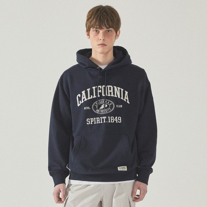 후아유 남녀공용 캘리포니아 자수 후드 티셔츠 노기모  WHMHF2223U