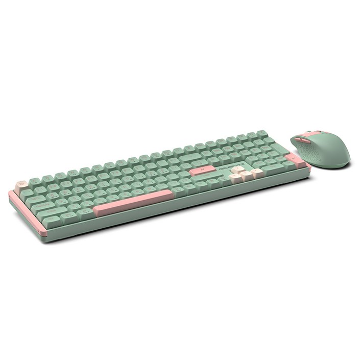 지데빌 GDEVIL MK850W 무선 MAC 호환 기계식 키보드 마우스 세트, 단일상품, 민트