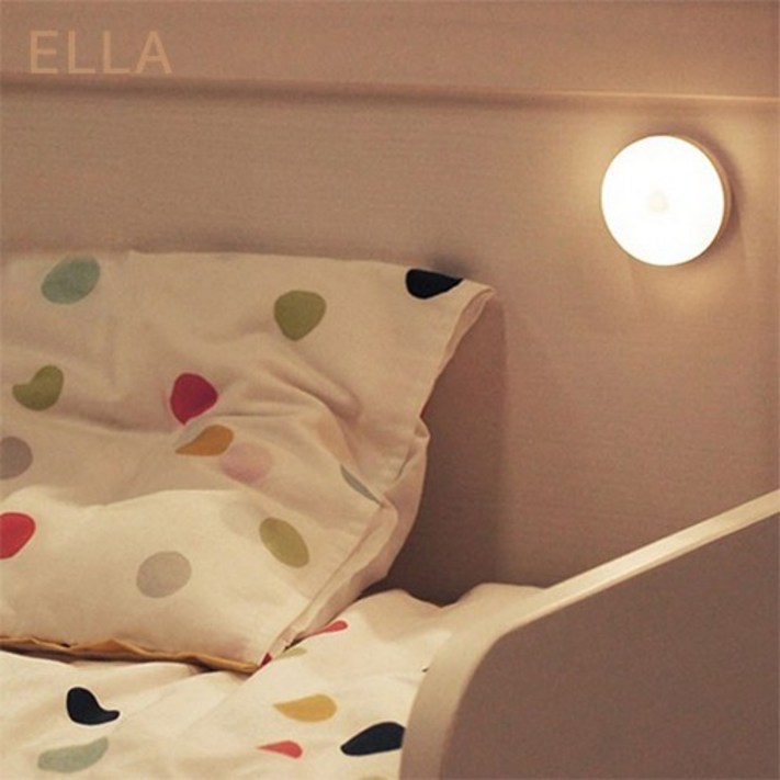 ELLA 무선 LED 충전식 밝기 조절 미니 조명 무드등 수면등 수유등 취침등 자석 부착 붙이는 조명, 화이트(전구색)