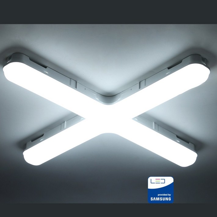 인아웃조명 LED 십자등 조명 60W 플리커프리 전등 형광등 마트 가게 방 창고