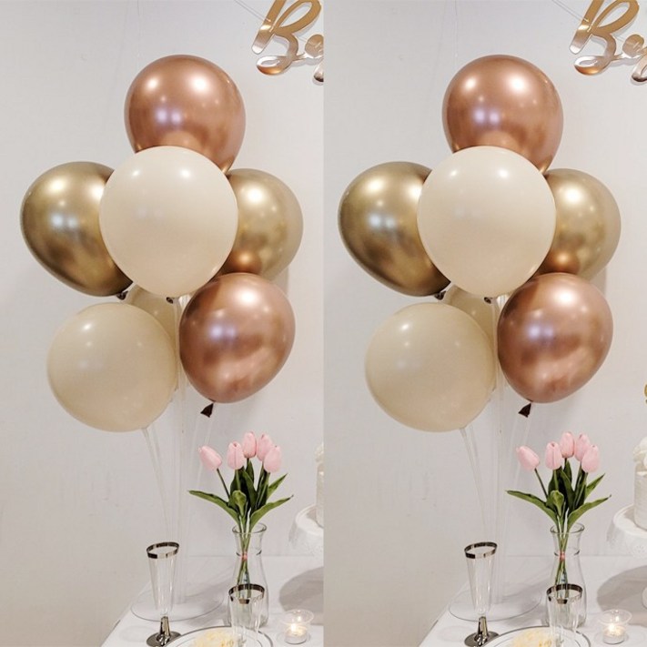 올리브파티 펄풍선 하트 풍선 풍선꽂이 풍선스탠드 2개 생일파티용품 세트