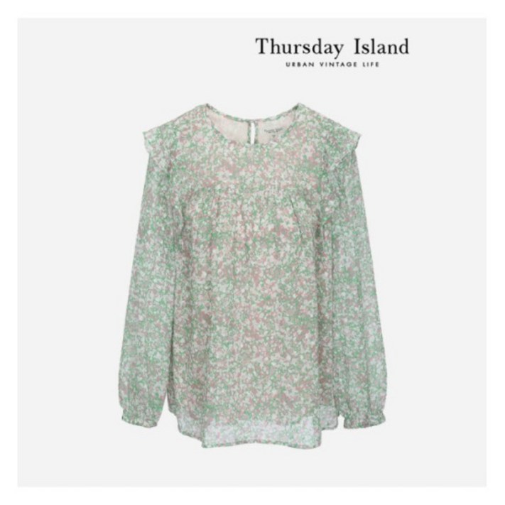 써스데이아일랜드 Thursday Island 플로럴 프릴 블라우스 T2 1803649