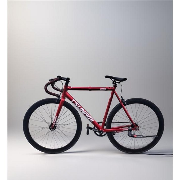 쓰나미 픽시 자전거 레드 와인 SNM100 전후방브레이크포함, SIZE M, 1개, 165cm